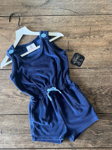 Hanna Andersson Navy Terry Romper