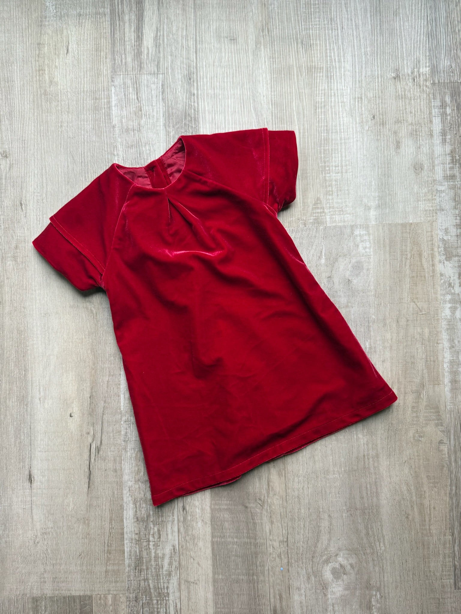 Leigh Tucker Red Velour Dress