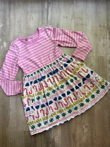 Hanna Andersson Pink Candy Cane Dress