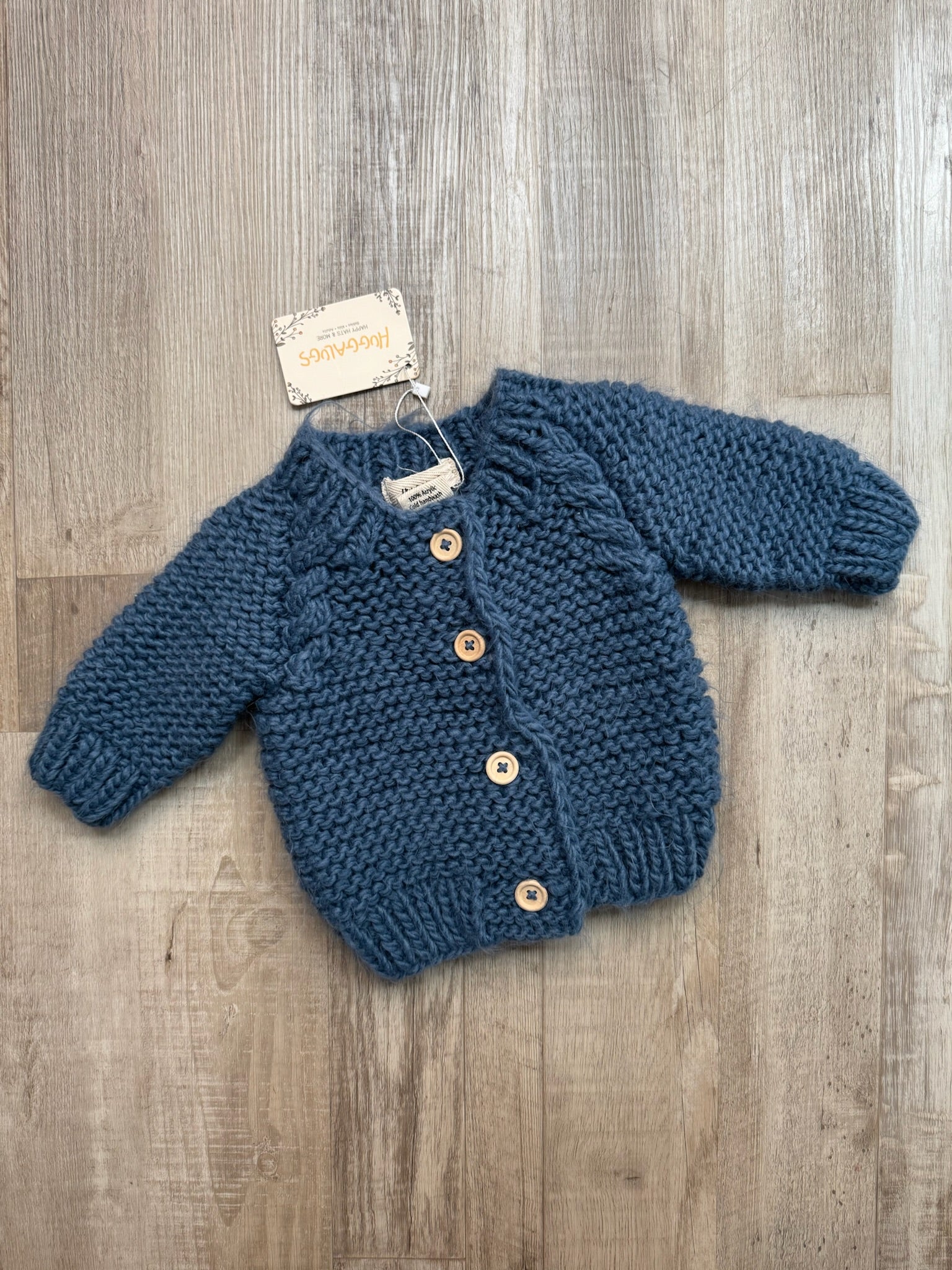 Huggalugs Blue Knit Cardigan - NEW