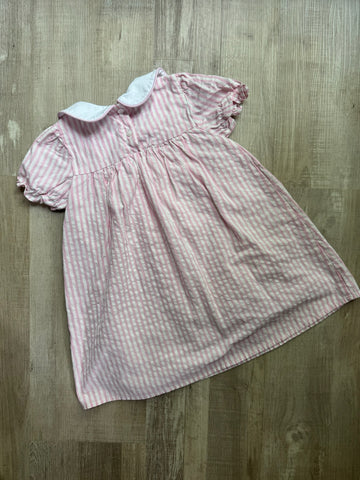 Petite Moss Pink Striped Dress