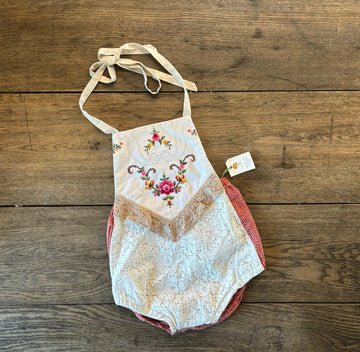 Marigold Girl Embroidered Romper