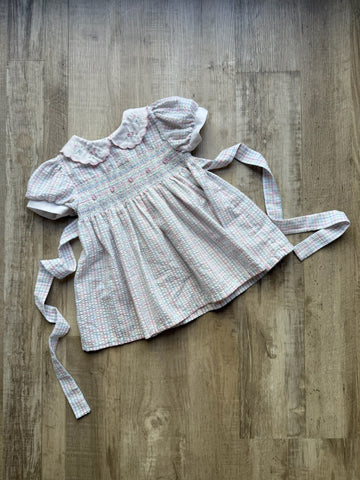 Vintage Smocked Pastel Dress