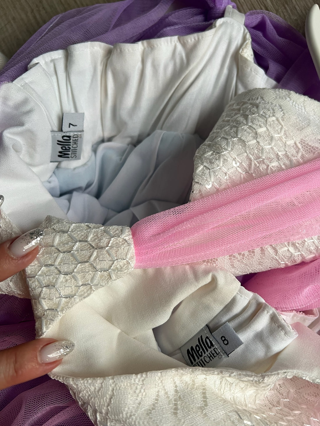 Mella Stitch Tulle Dress