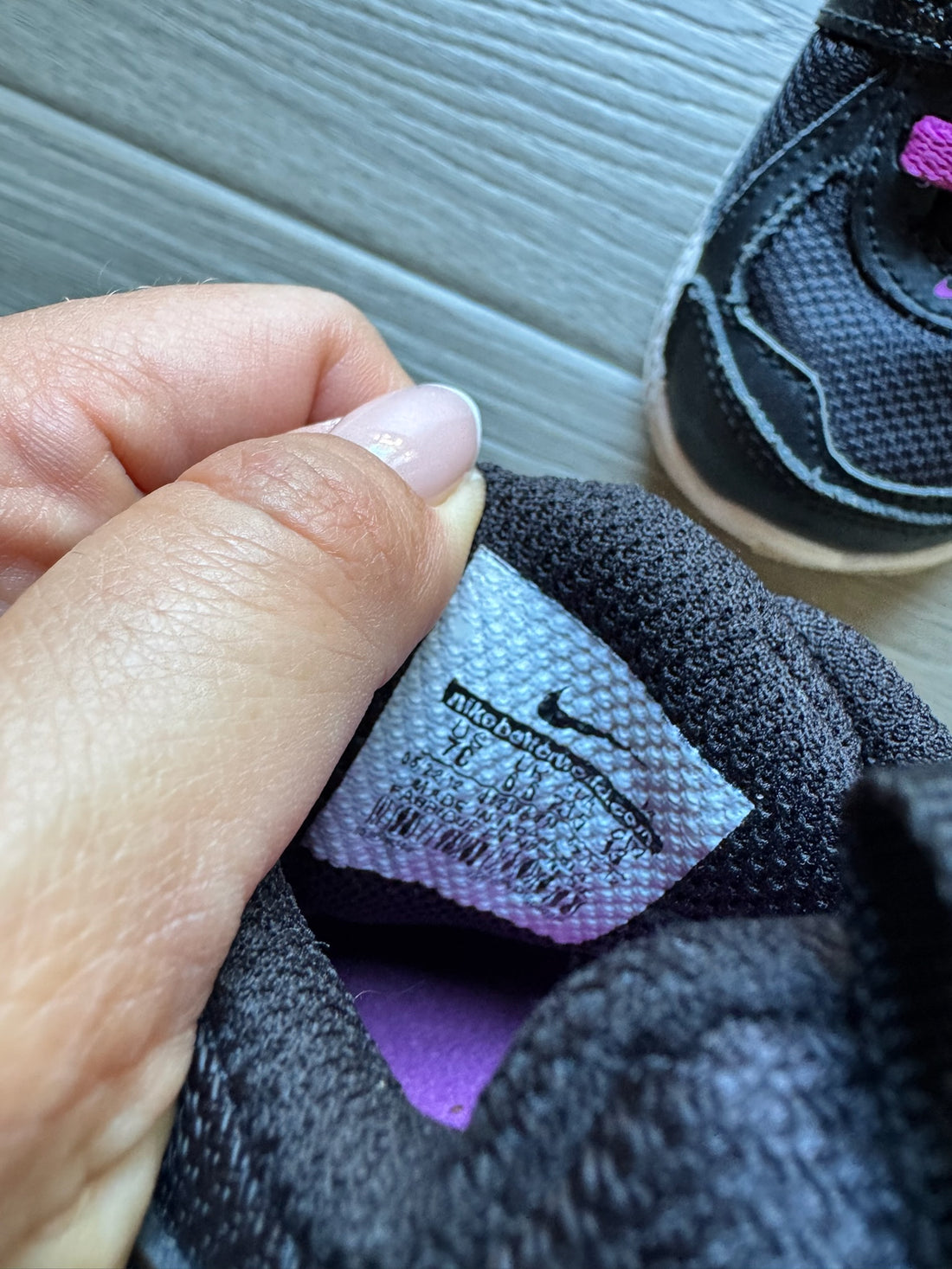 Nike Black Purple Check Shoes