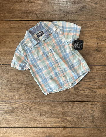Oshkosh Blue Plaid Button Down