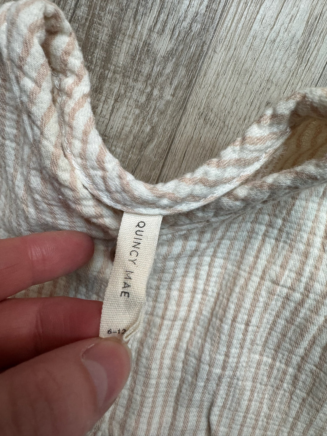 Quincy Mae Cream Stripped Dress