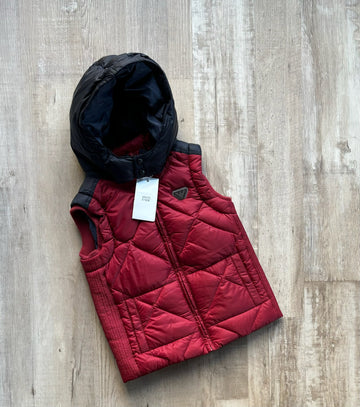 Armani Junior Red Puffer Vest NEW