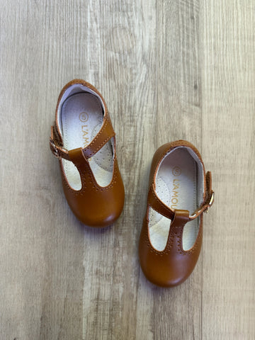 L Amour Brown Mary Janes