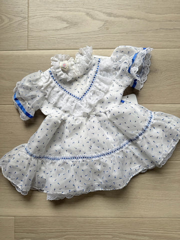 Vintage White W/ Blue Dress - AS IS
