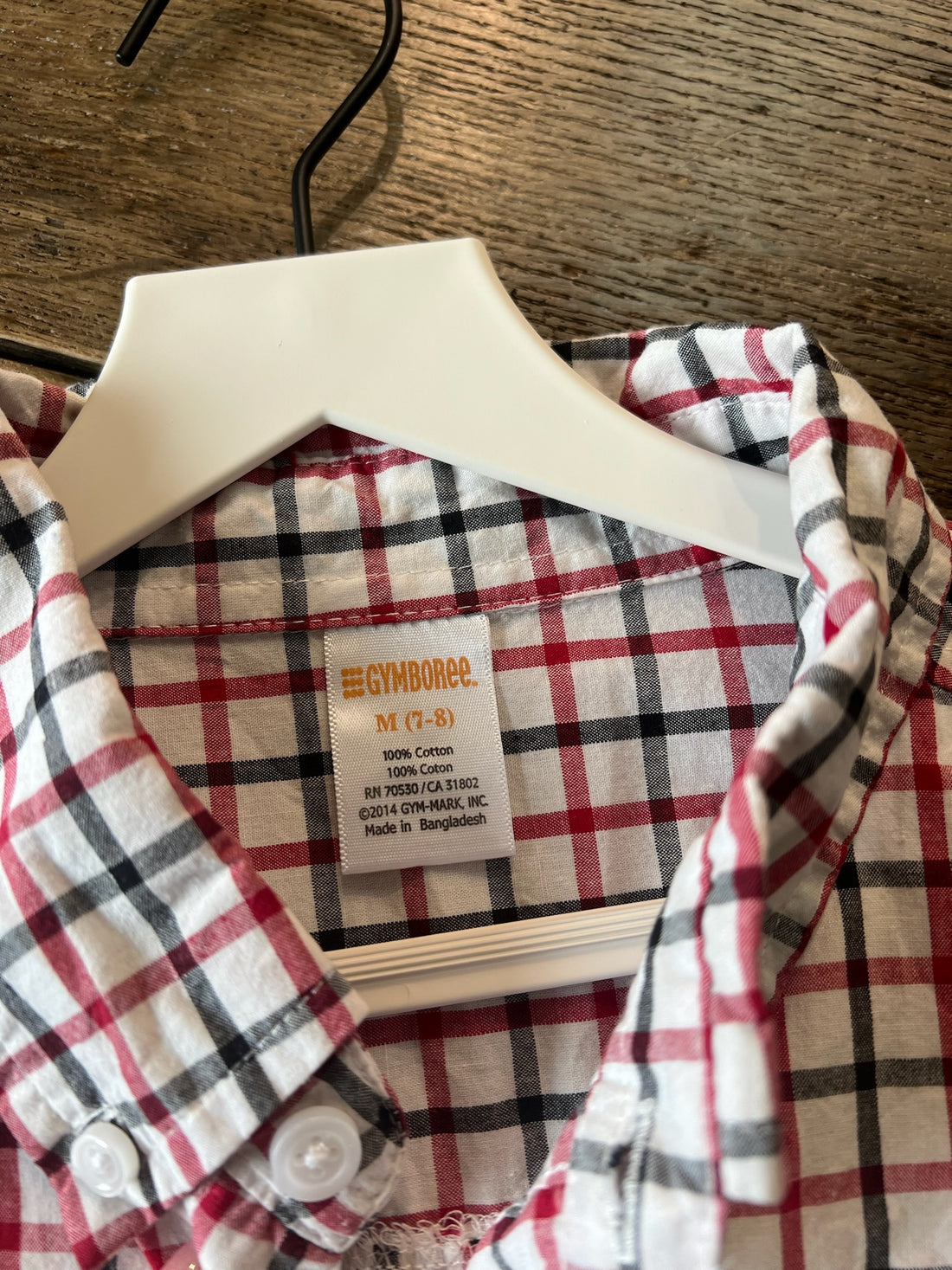Gymboree Burgundy Plaid Button Down