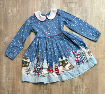 Eleanor Rose Blue Christmas Dress