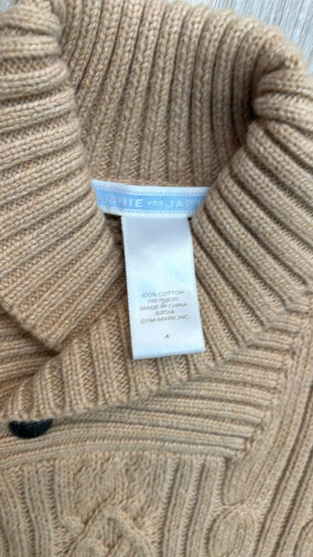 Janie & Jack Tan Knit Sweater