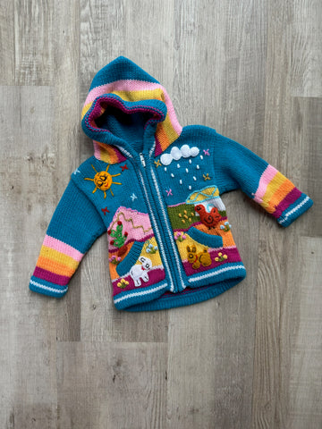 Peruvian Blue Cardigan