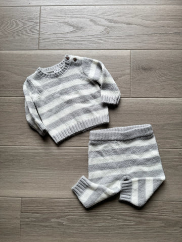 Janie & Jack Grey Knit Set