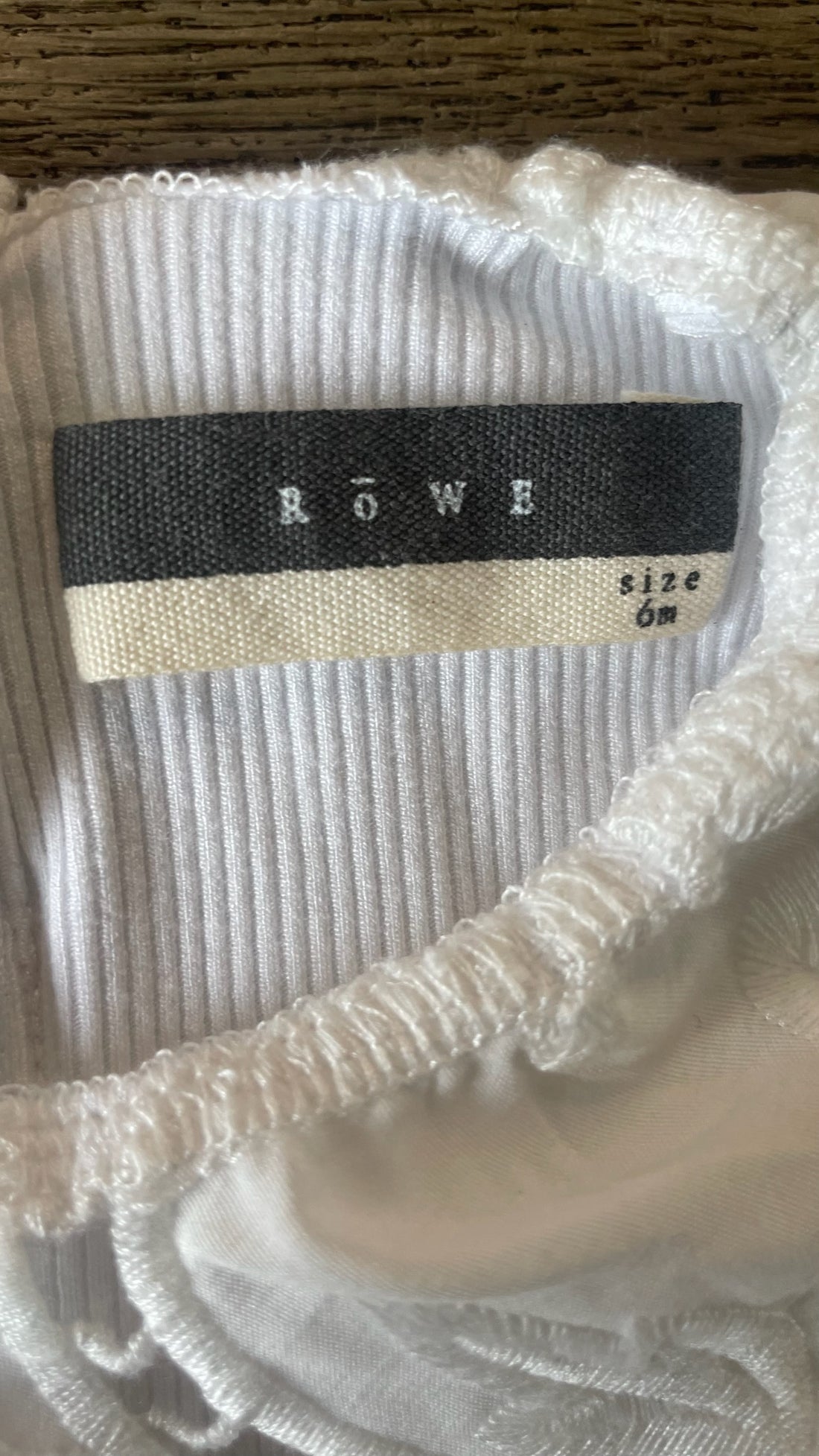 Rowe White Lace Collar Onesie