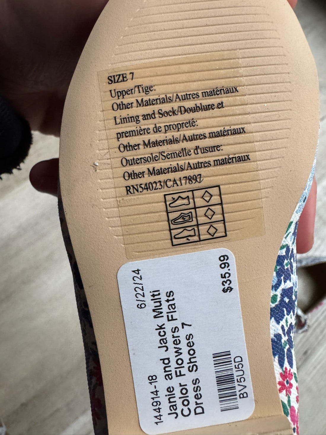 Janie & Jack Floral Flats