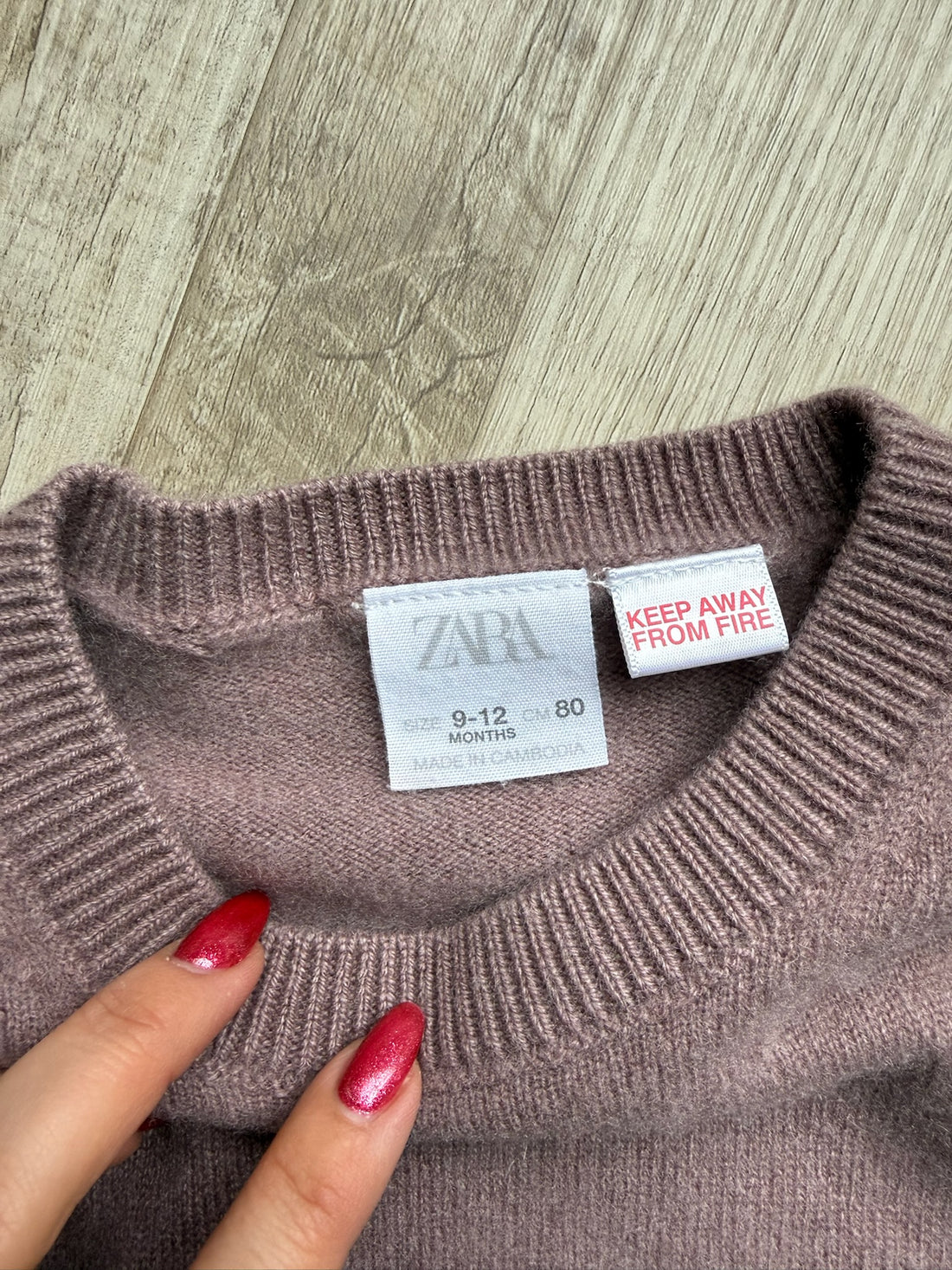 Zara Mauve Cashmere Sweater