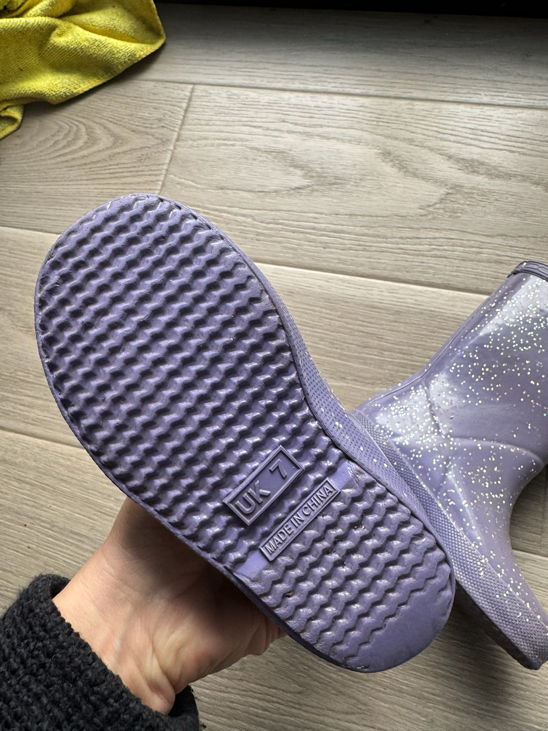 Hunter Purple Sparkle Boots