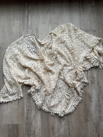 Free People Lace Poncho