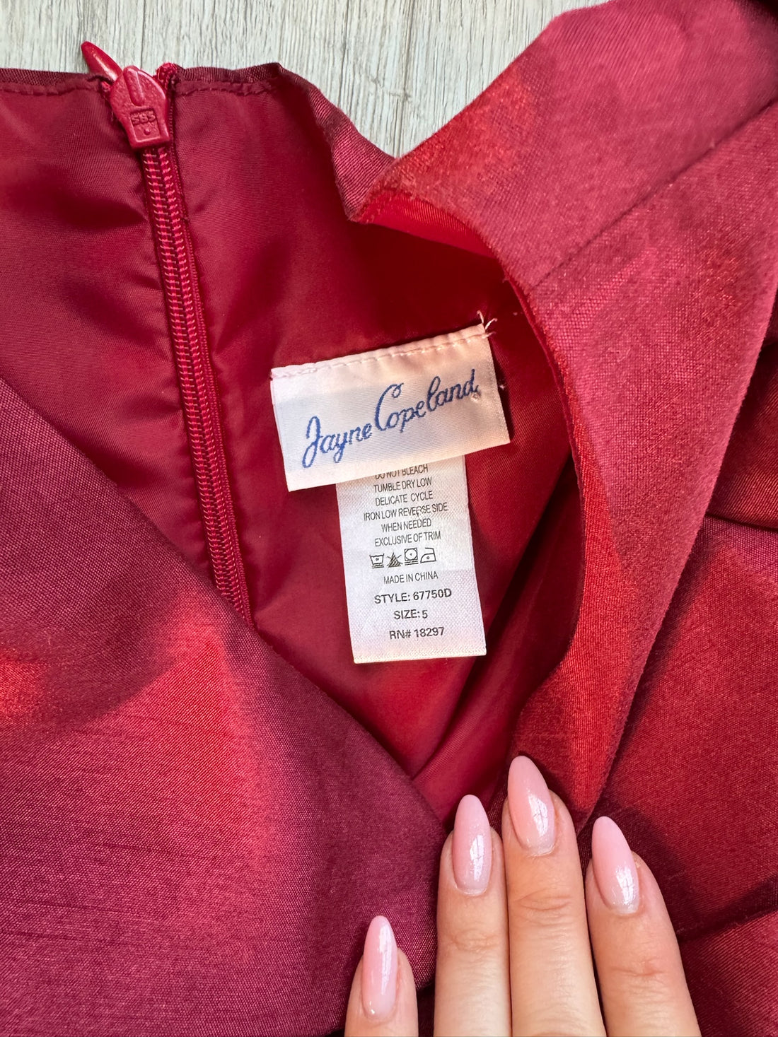 Jayne Copeland Vintage Red Dress