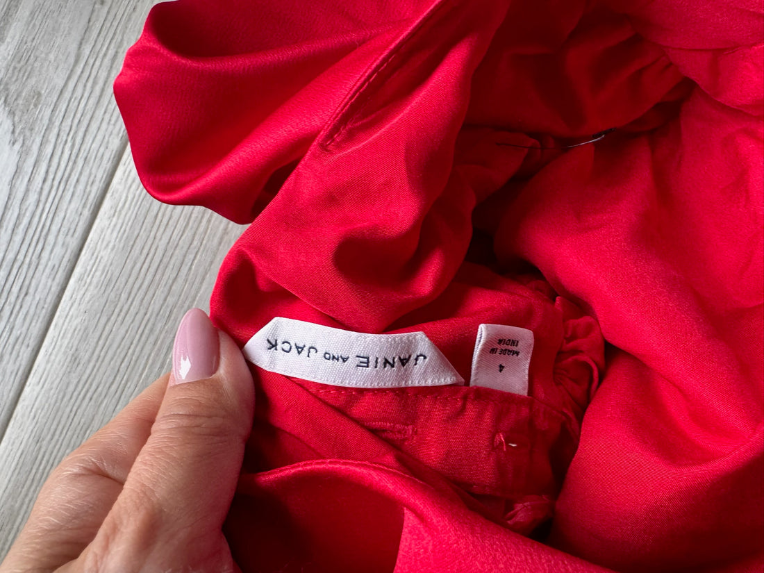 Janie & Jack Red Satin Dress