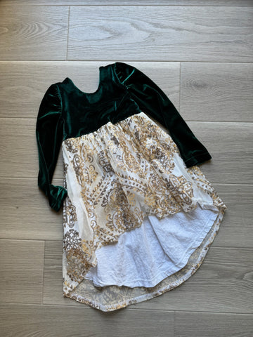 Wild Purple Handmade Green Gold Dress