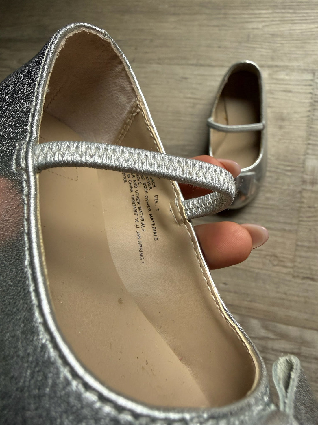 Janie & Jack Silver Flats