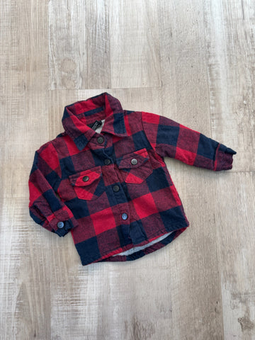 Little Bipsy Plaid Button Down Jacket