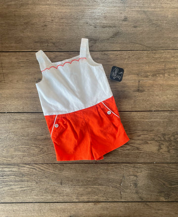 Janie & Jack White/Orange Romper