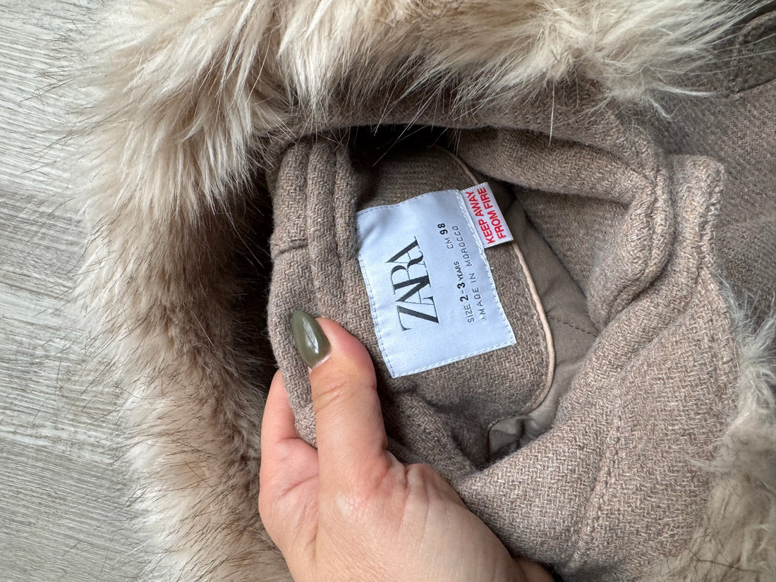 Zara Beige Wool Coat