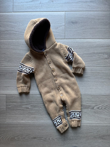 Baby Gap Brown Knit Bunting
