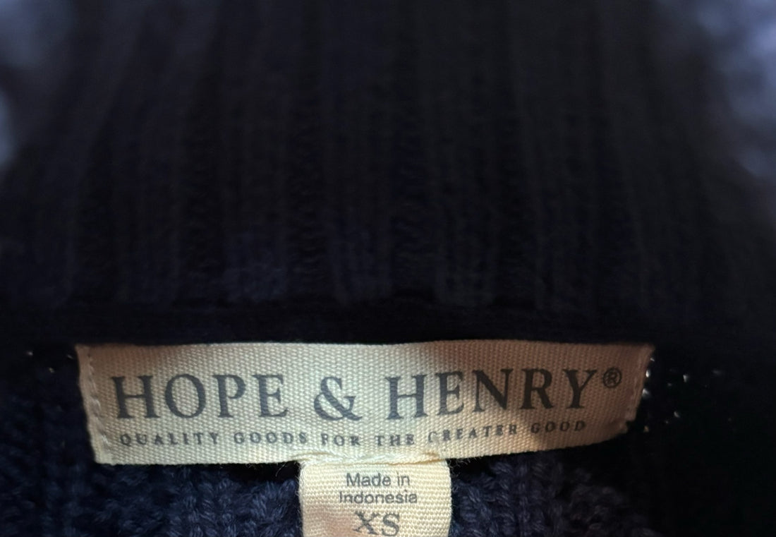 Hope & Henry Navy Sweater