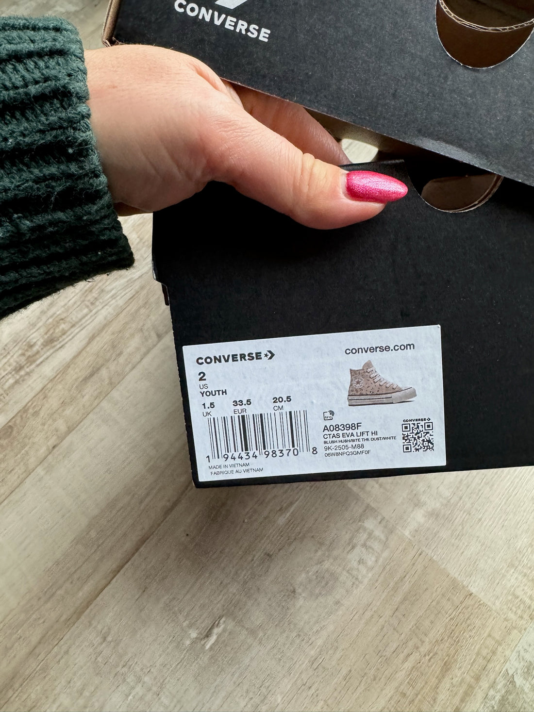 Converse Pink Leaf Shoes - NEW