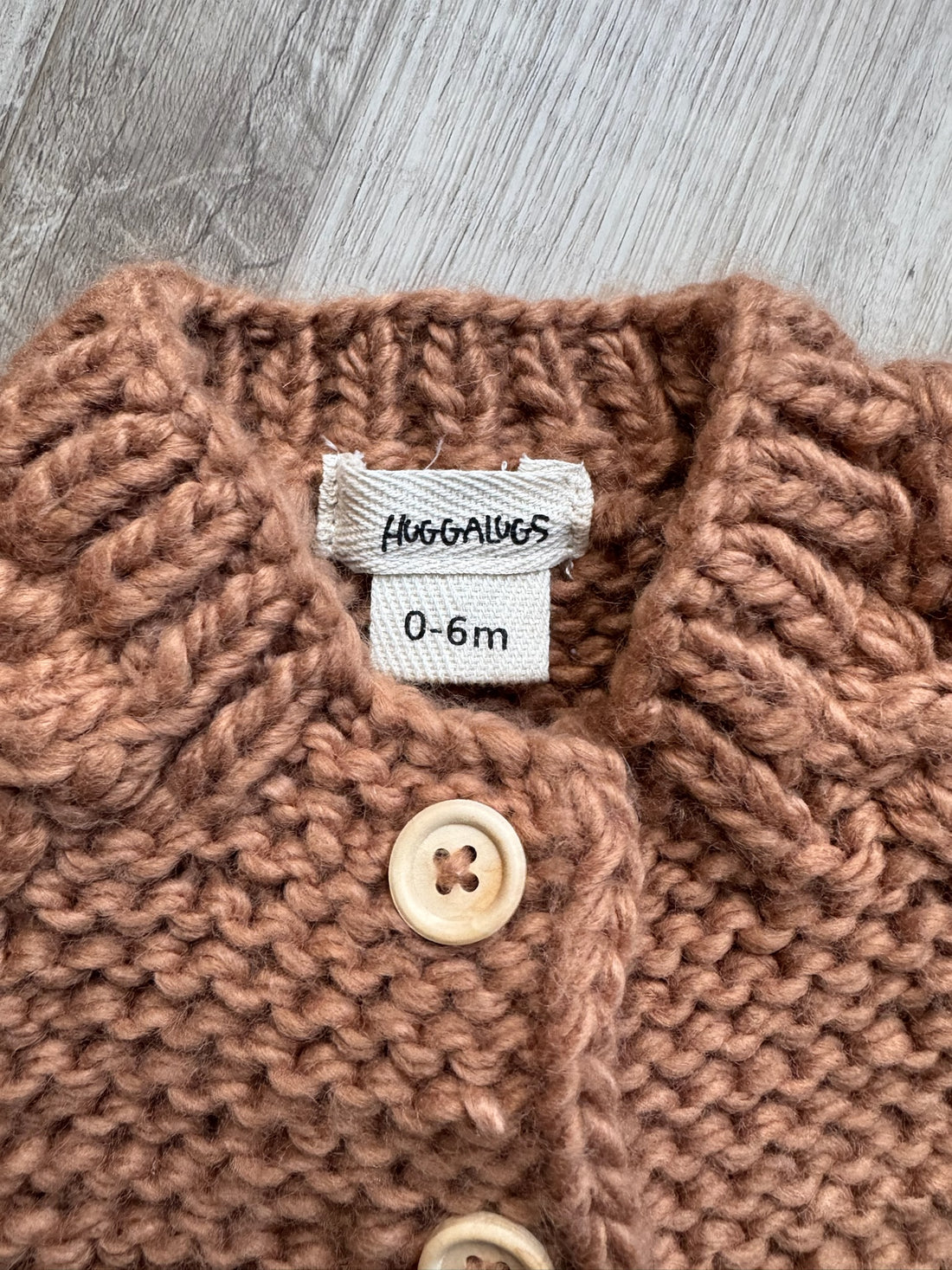 Huggalugs Brown Knit Cardigan