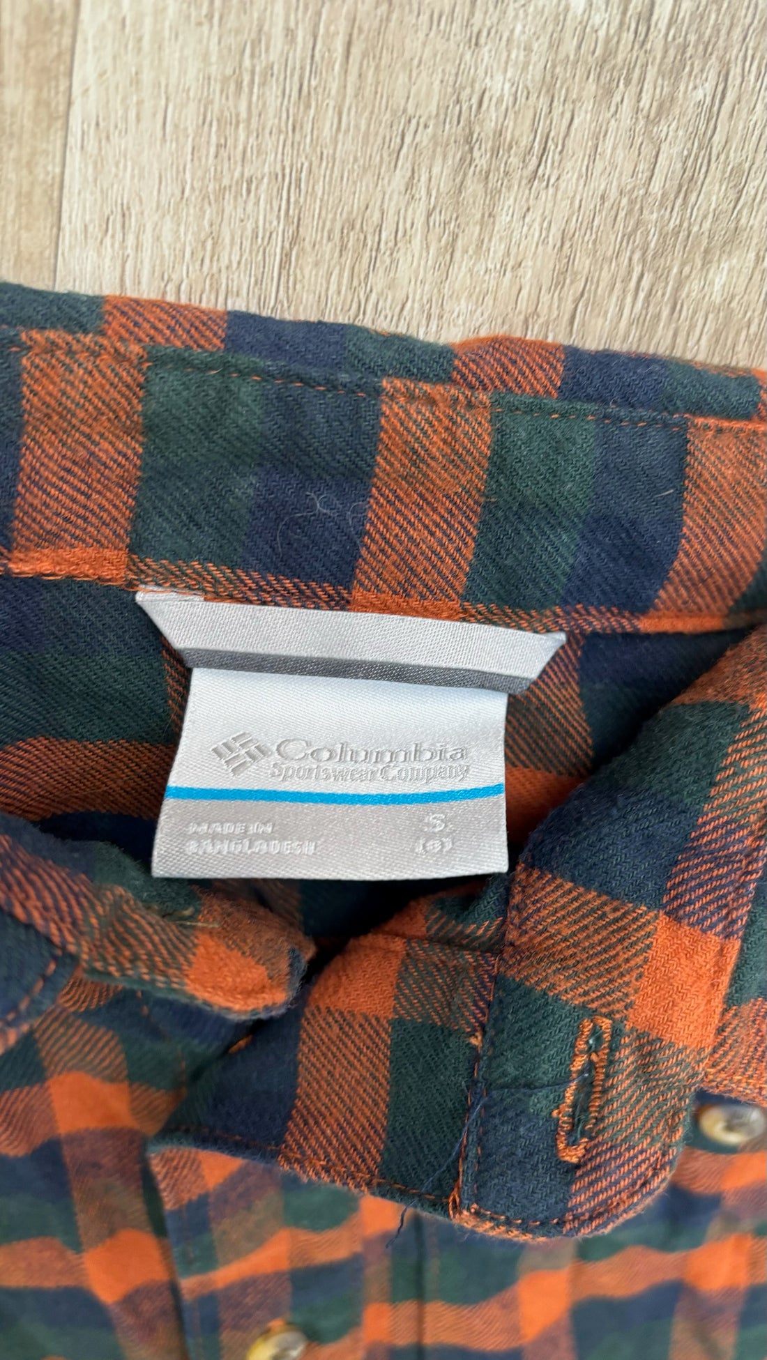 Columbia Orange / Navy Plaid Button Down