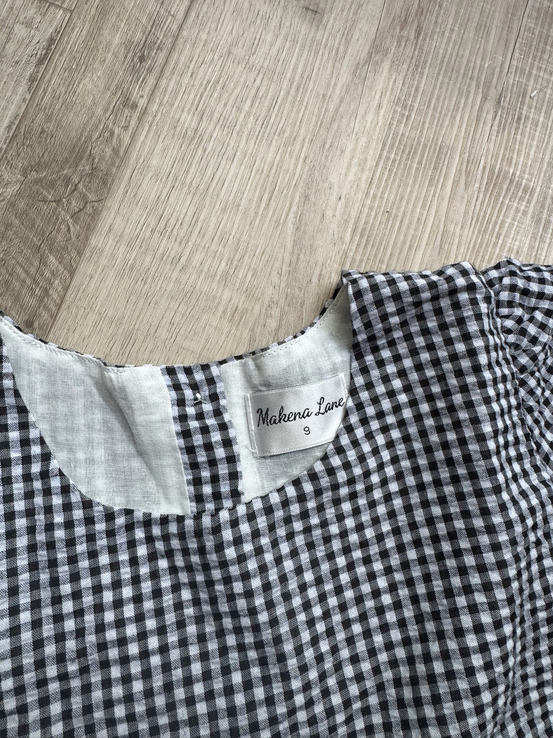 Makena Lane Navy Gingham Dress