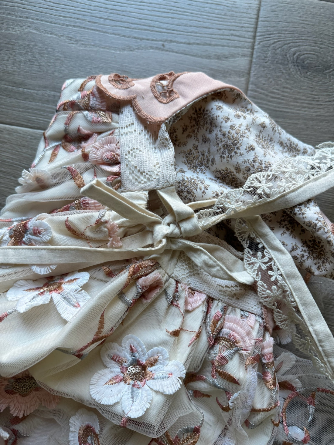Wild Purple Blush Cream Floral Dress