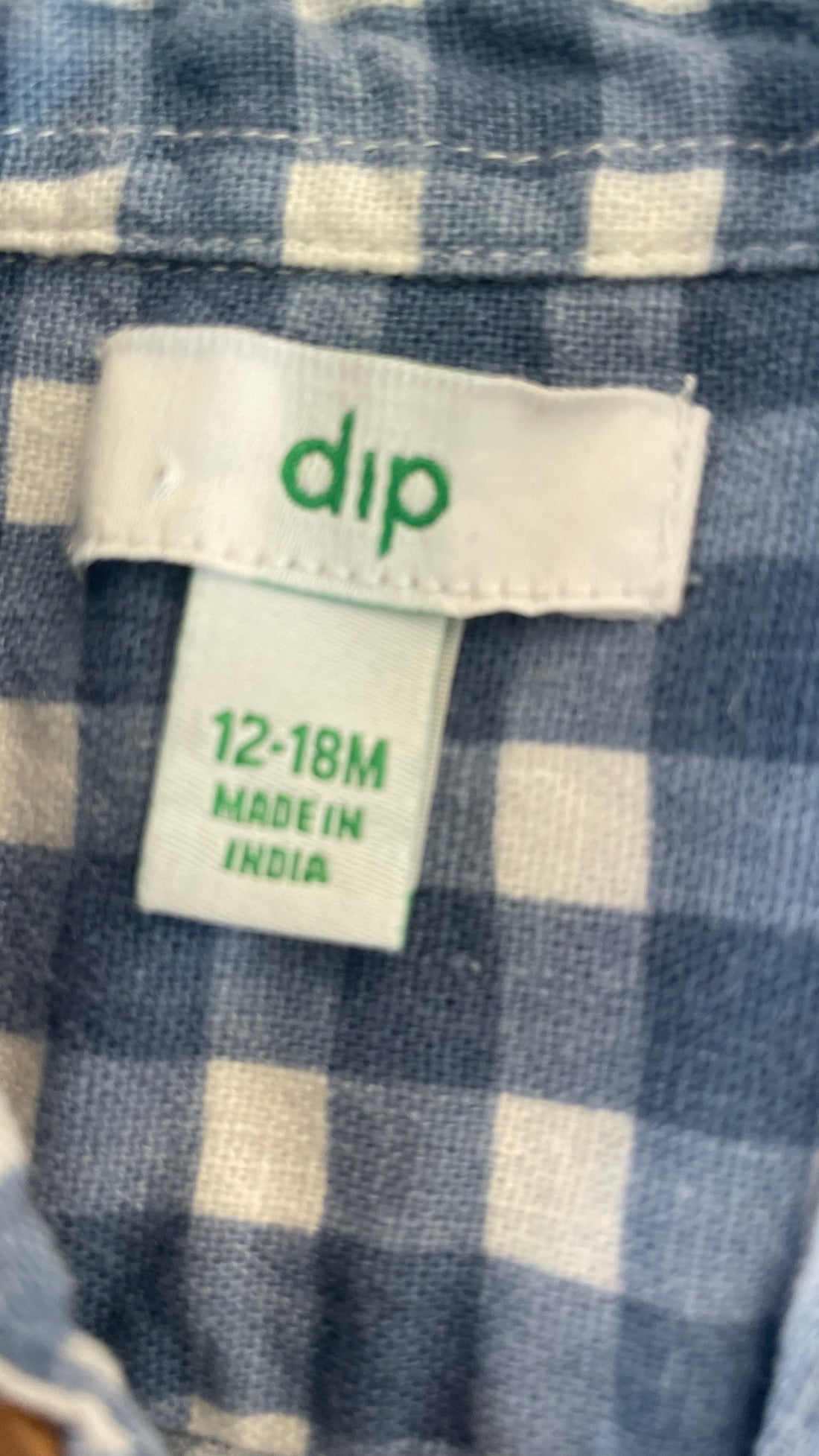 dip blue plaid button down
