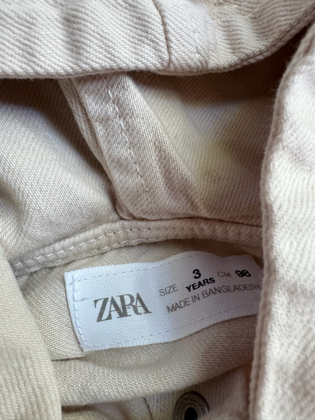 Zara Cream Button Down Jacket