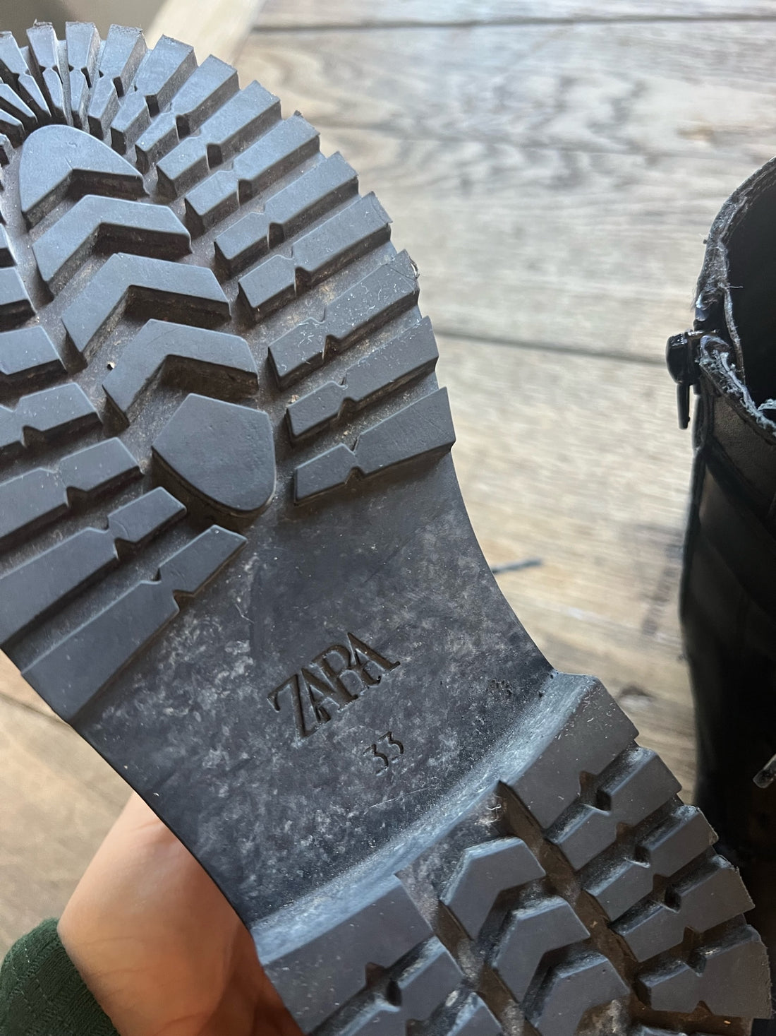 Zara Leather Black Boots
