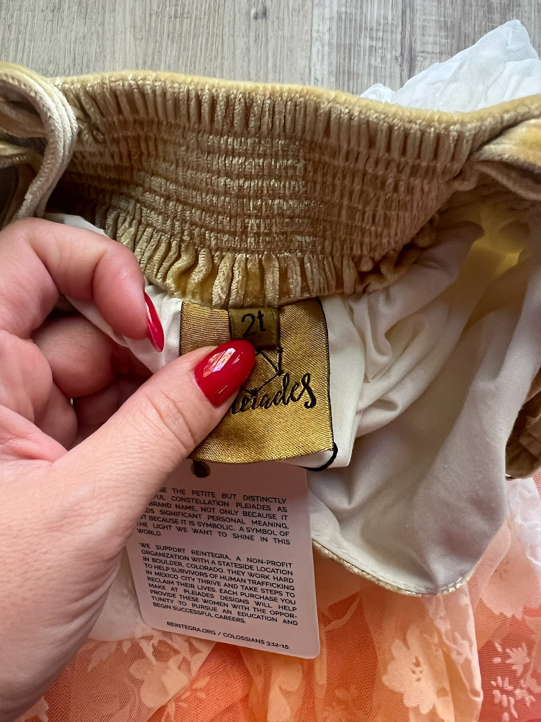 Pleiades Orange Floral Lace Dress