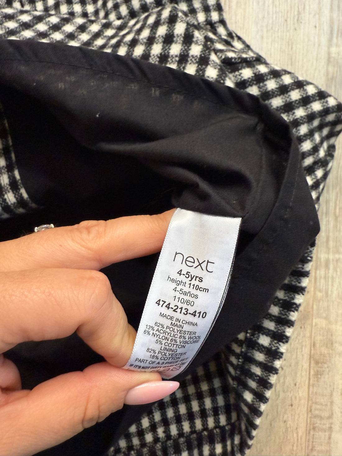 Next Black Checkered Dress
