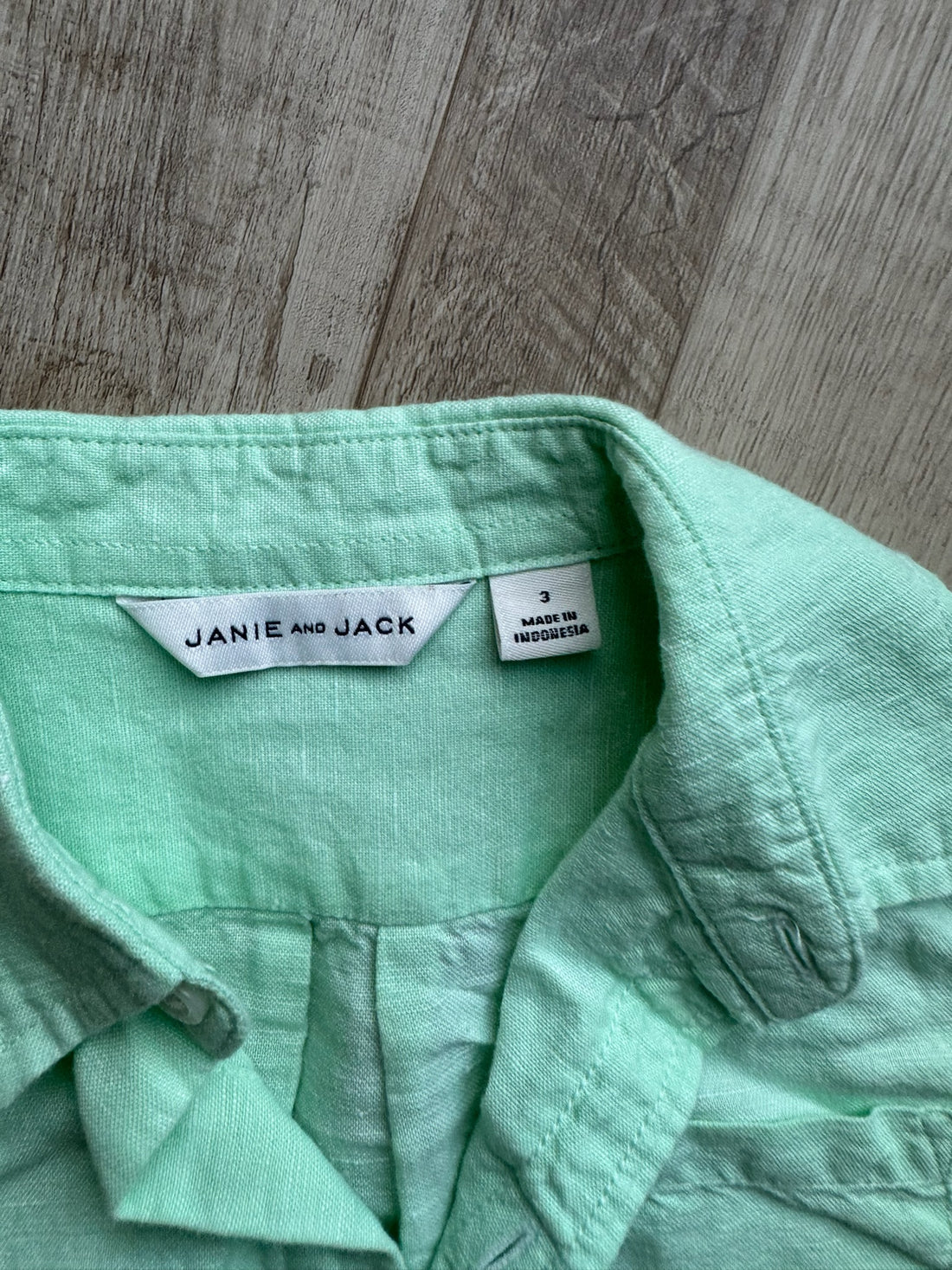 Janie & Jack Green Button Down
