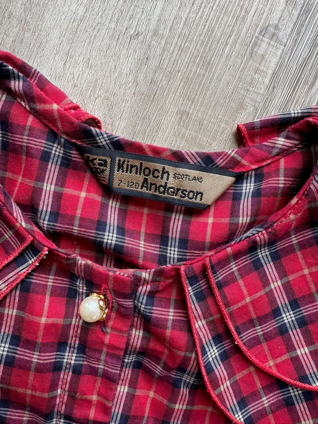 Kinloch Anderson Red Plaid Scotland  Top