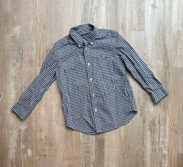 Ralph Lauren Navy Plaid Checkered Button Down