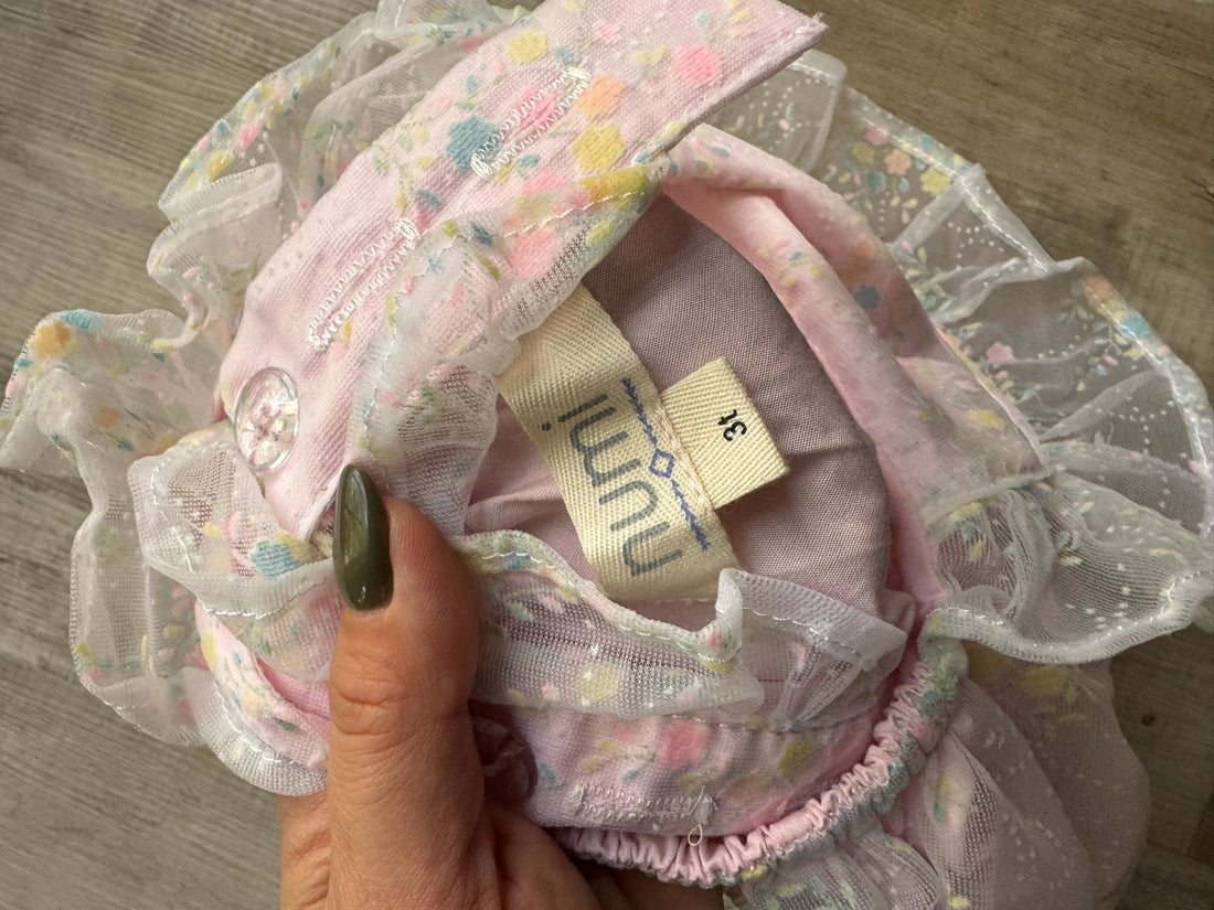 Numi Vintage Flocked Pink Dress