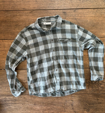 Zara Grey Plaid Button Down