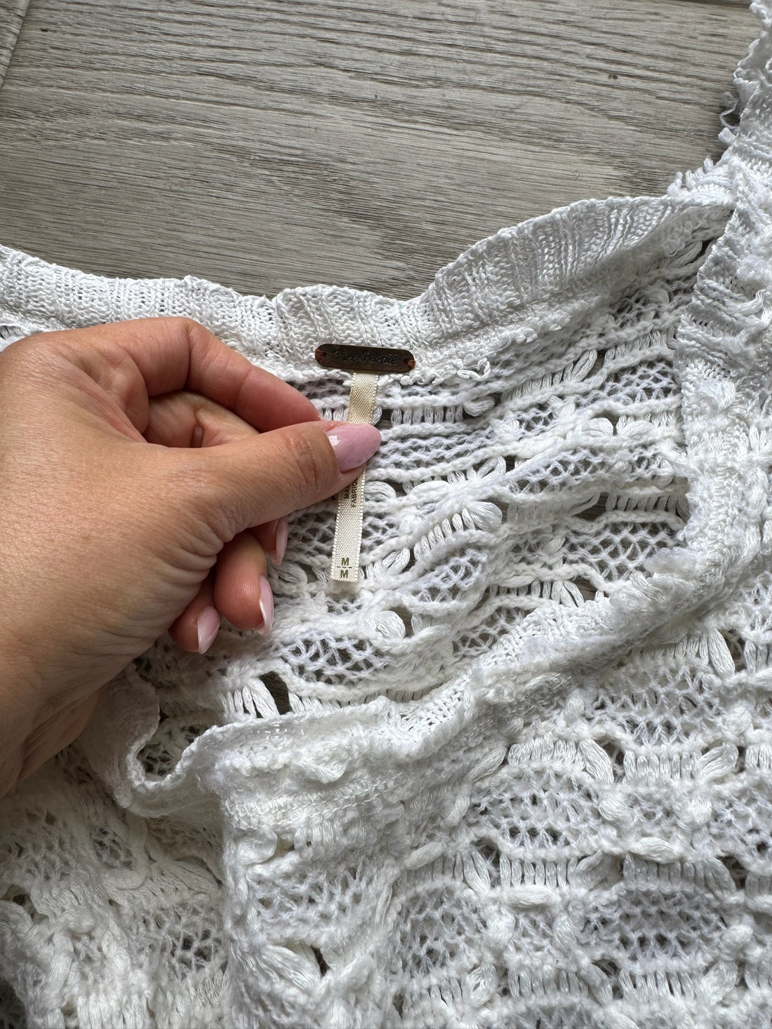 Free People White Knit Top