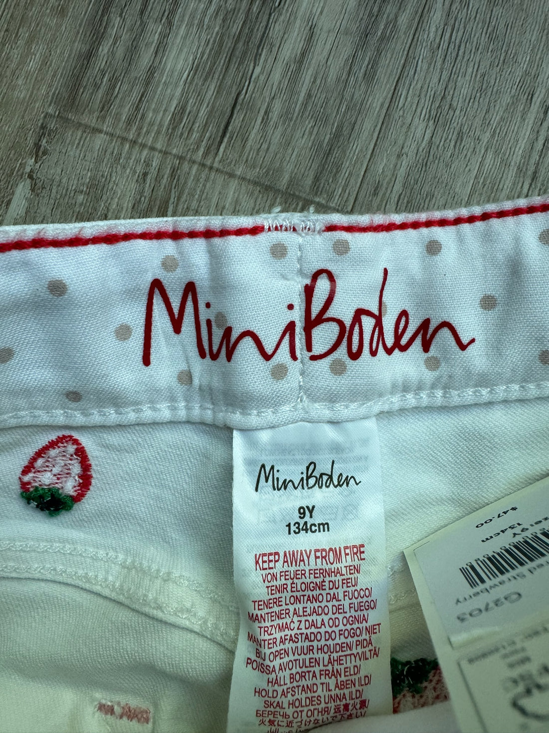 Mini Boden Strawberry Pants